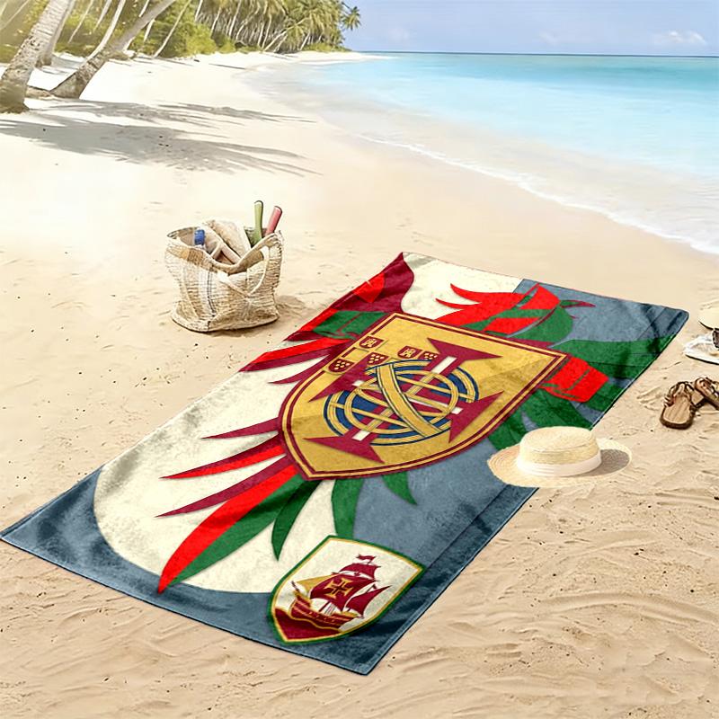 Royal Emblem Nautical Pride beach towel Beach towel for vacation photos Outdoor camping Outdoor pool towel seaside swim Fashion