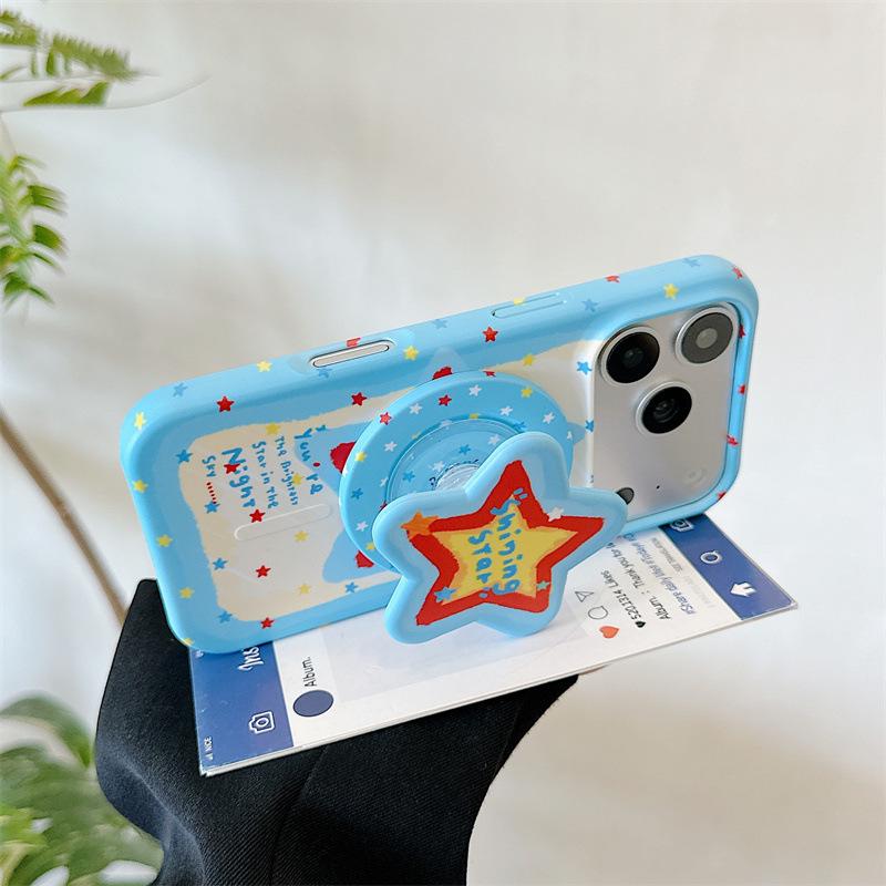 

Colorful Overlapping Stars Magnetic Holder for iPhone 16/15 Pro Max/Pro Case iPhone 17 Pro