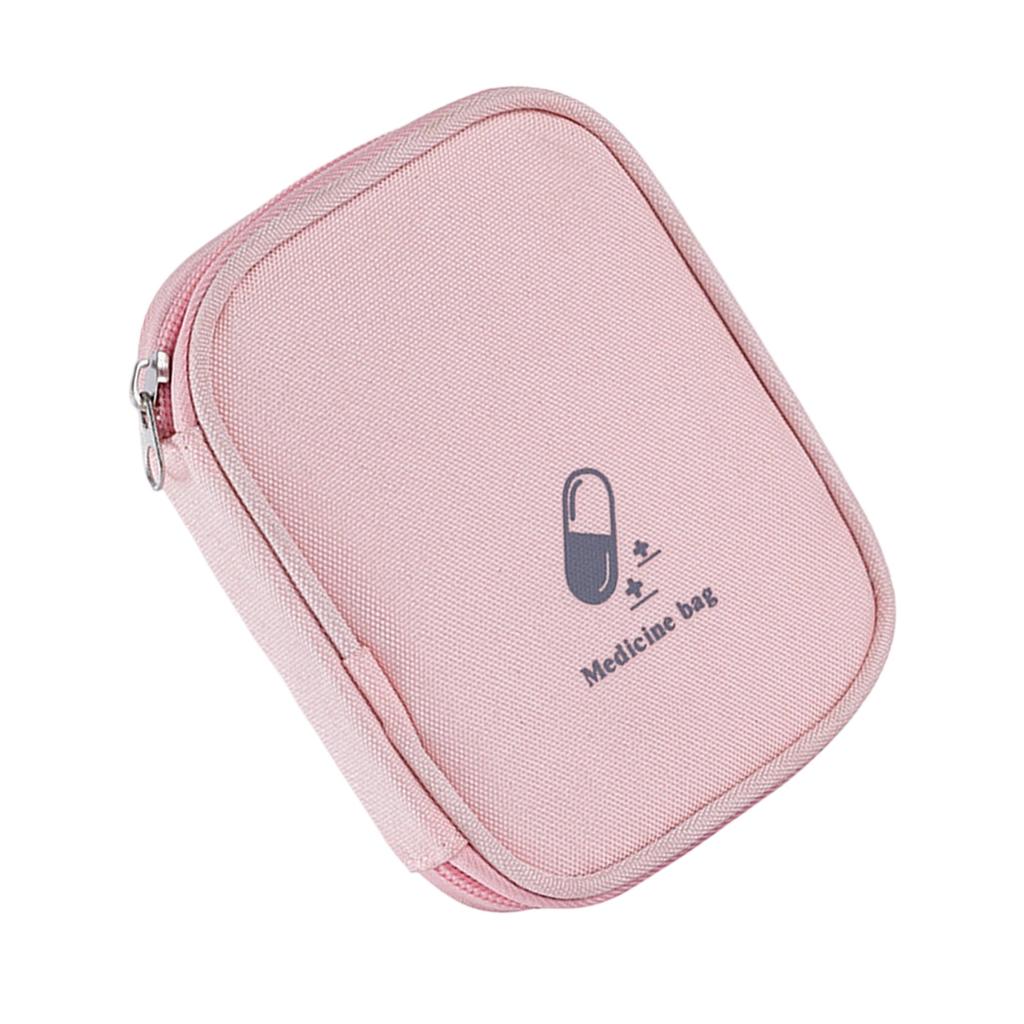 Portable Mini First Aid Bag Empty Small Size Travel Medicine Pouch Zippers Handy Pills Pocket for Travel Home Use