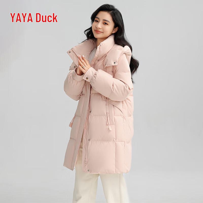 Yaya Women's Mid-Length Hooded Duck Down Winter Jacket