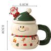 Christmas Themed Ceramic Mug with Lid