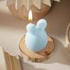 Striped Easter Egg Candle Silicone Mold DIY Rabbit Ear Egg Soap Paste Resin Candle Gypsum Decoration Mold Art Gift