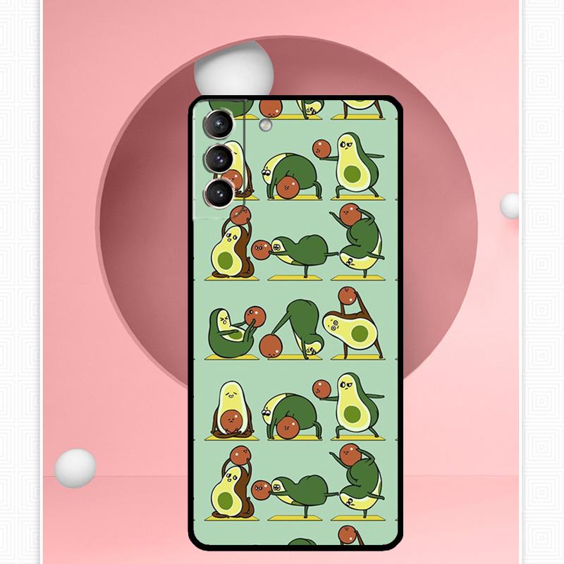 

Avocado Yoga Funny Pattern Case For Samsung Galaxy S25 Ultra S21 S22 S23 S24 Ultra S9 S10 S20 Plus S25 FE Cover Funda Galaxy S24