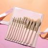 11pcs Professional Cosmetic Brushes Set Soft-bristled Brush Foundation Brush Eyebrow Eyelash  Gift
