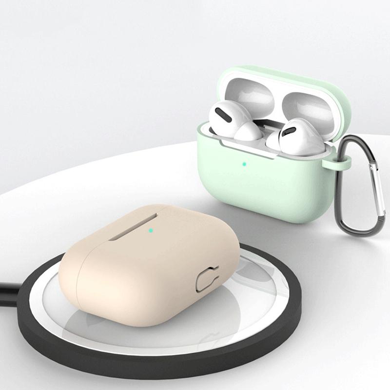 Soft Silicone Case for Apple Airpods Pro Wireless Headset Case for AirPods Pro Charging Box Solid Color Fashion Earphones Case