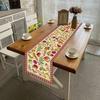 Shana Tova Linen Table Runners Jewish Holiday Table Decor Reusable Kitchen Dining Table Runners Rosh Hashanah Decorations