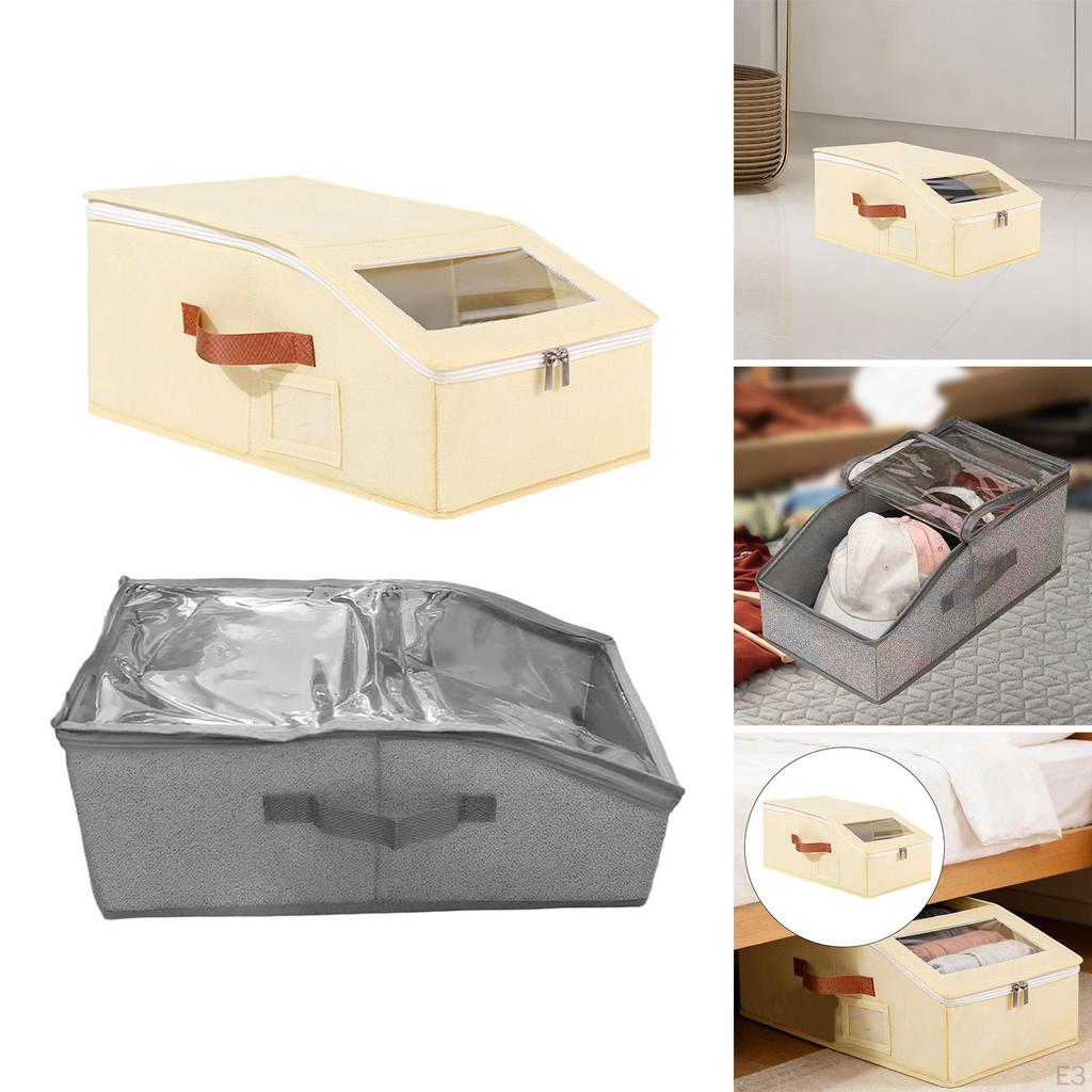 Hat Organizer for Baseball Display Case Container with Clear Window Holder Storage Box