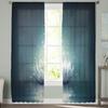 Magischer Lotus auf der Wasseroberfläche, Vorhang für Wohnzimmer, transparente Tüllvorhänge, Fenstervorhänge für das Schlafzimmer, Zubehör, Dekor