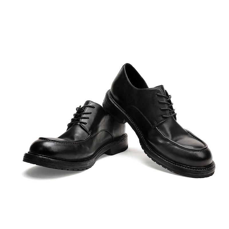Men'S Handmade Goodyear Craft Full Leather Outsole Washed Retro Casual Versatile Leather Shoes