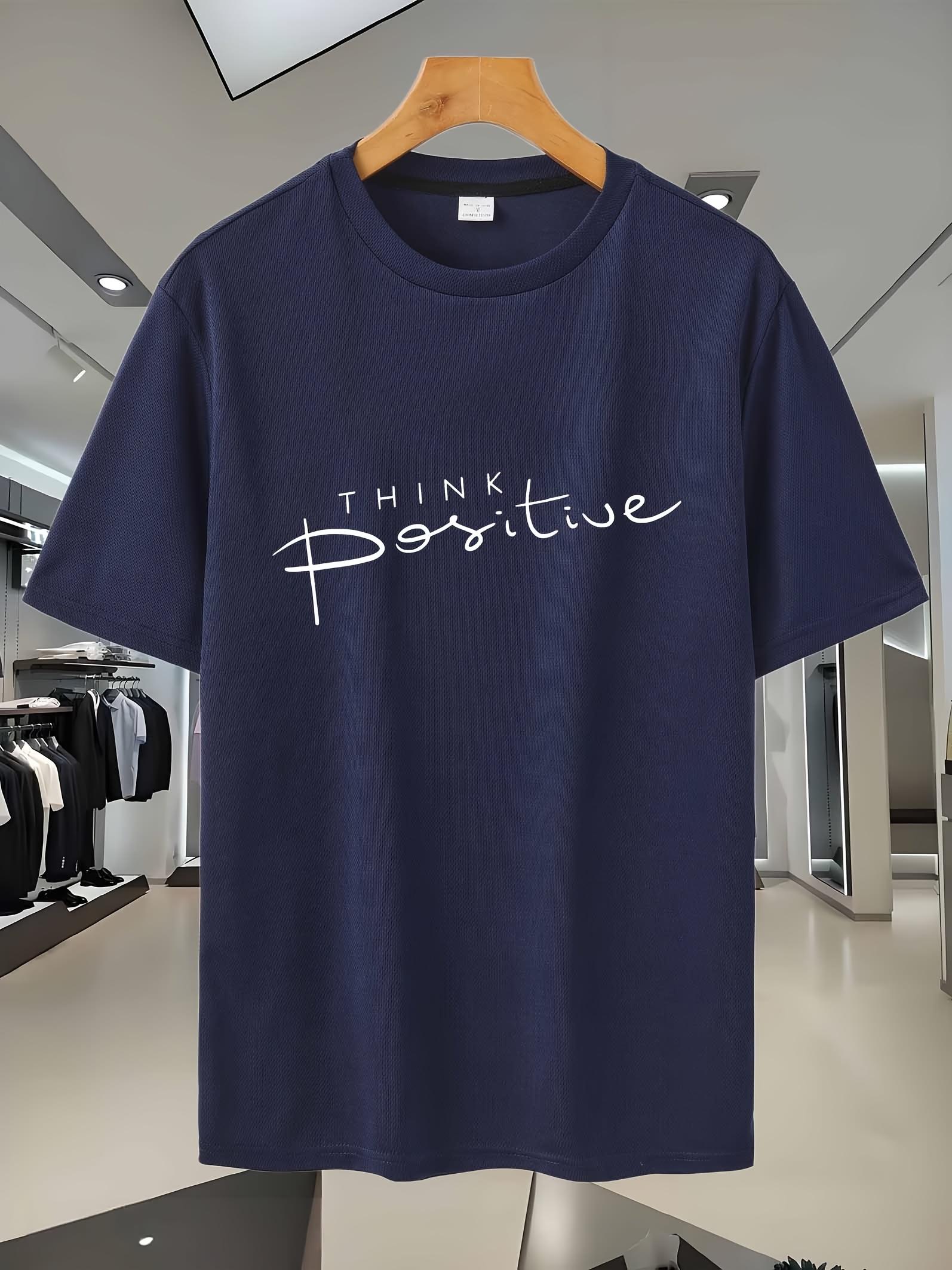 Breathable Mesh Summer T-shirt -  for THINK Positive  Print XXL