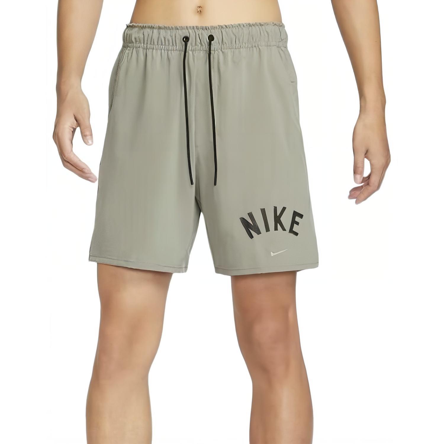 

Nike Logo Print Elastic Drawstring Five-Point Sports Shorts Men shorts Khaki FV9895053 XL