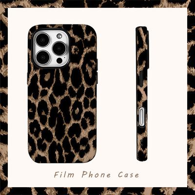 KLASSISCHE LEOPARDEN-Handyhülle für IPhone 16 15 14 13 12 11 X XS XR XSMAX 7 8 Pro Max Plus Doppelschichtige Rückseite