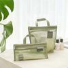 Nylon Mesh Beach Storage Bag Travel Portable Makeup Brush Toothbrush Toothpaste Storage Bag Case Container Bathroom Accessories