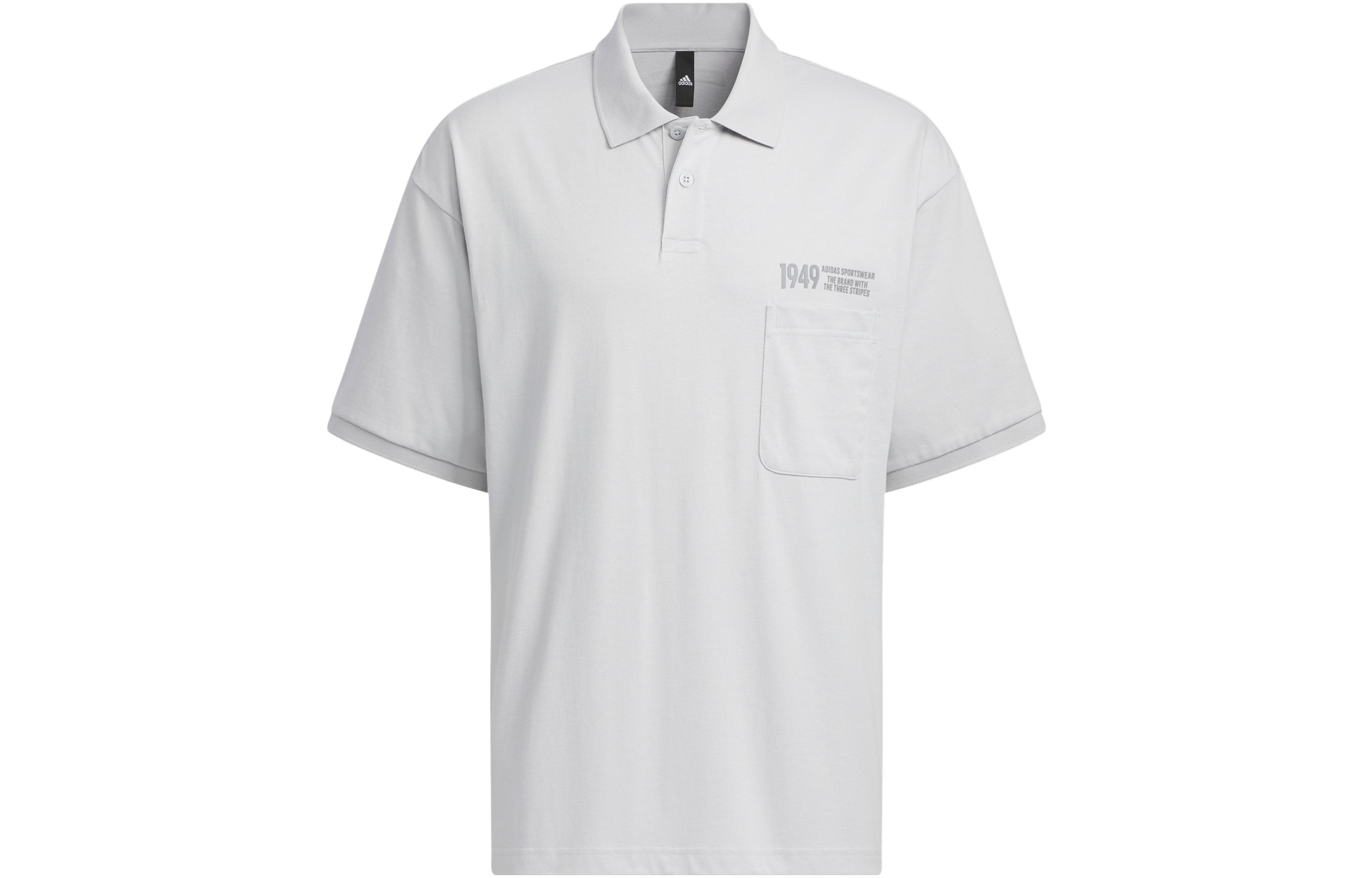 Adidas Polo Shirt Men s Solid Light Gray IP3980 XL