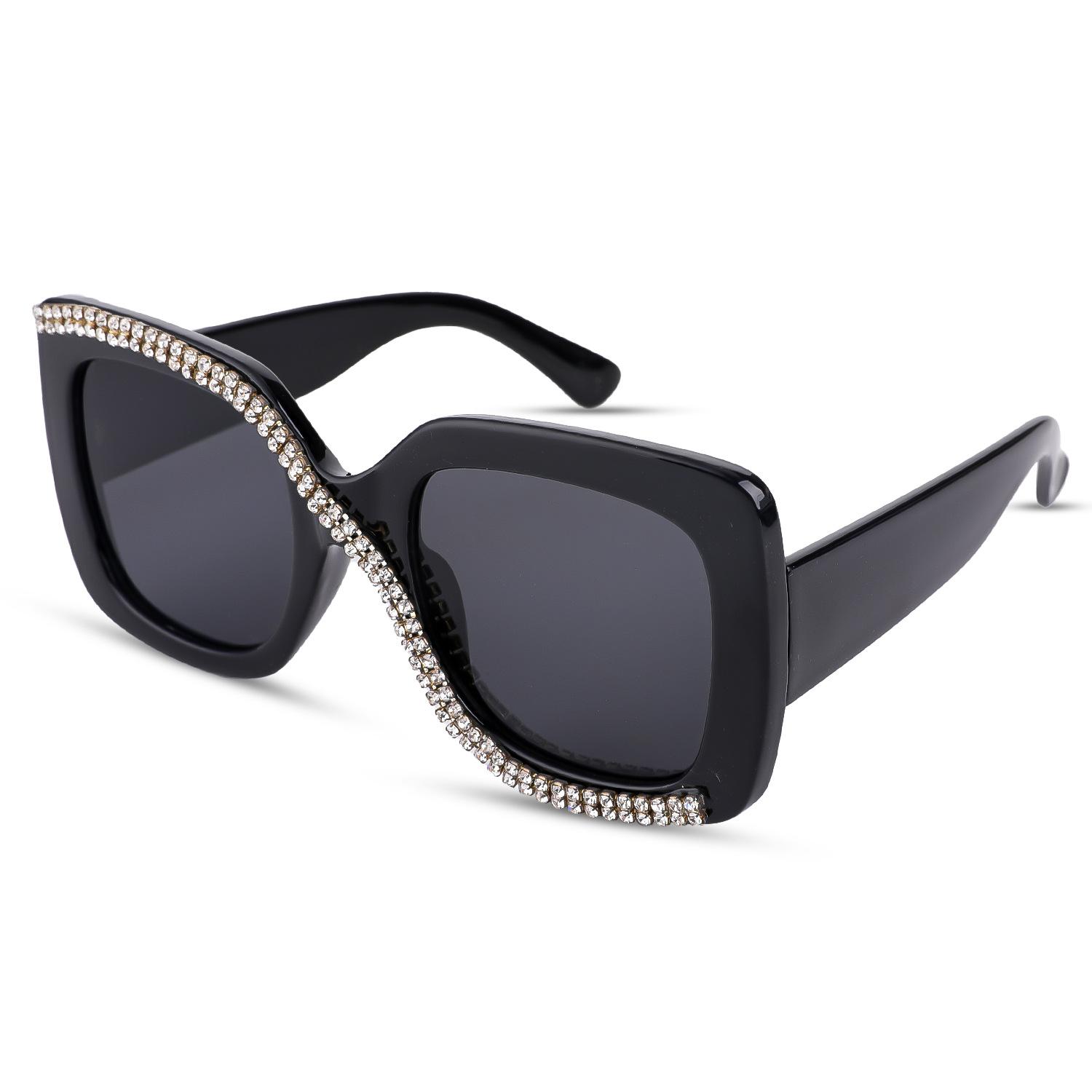 JYL Sunglasses Oversized Ladies Uv Protection Diamond Cool Use 10690 A-16247 средний орхидеи