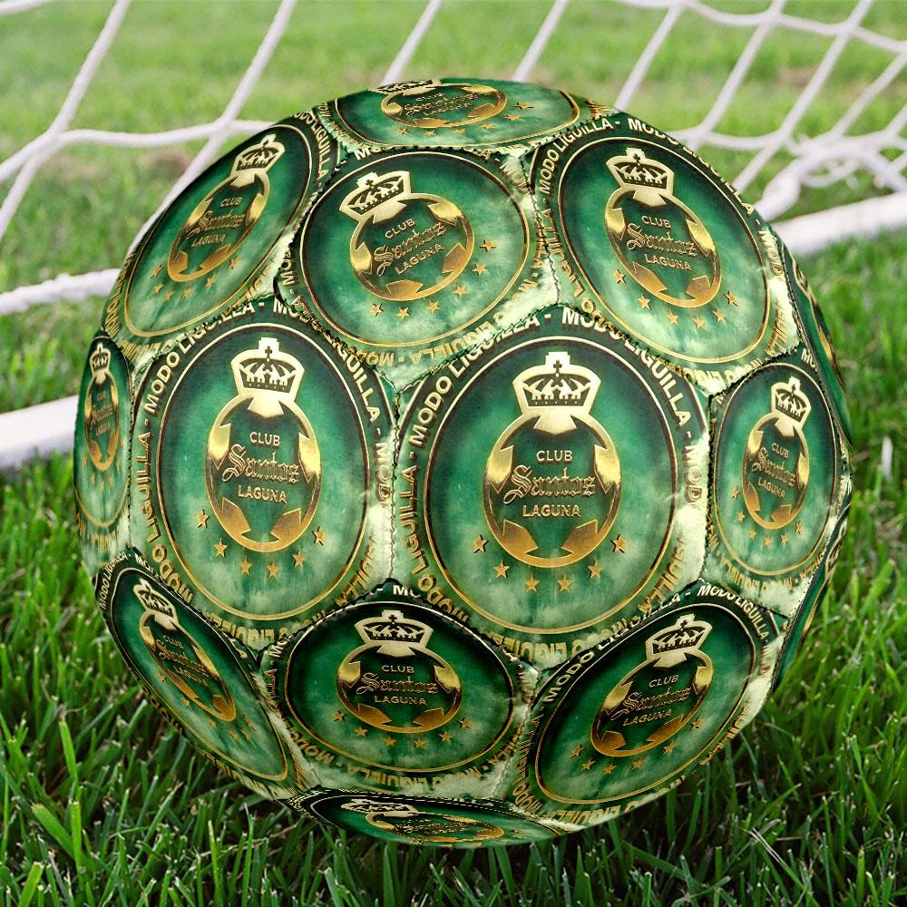 Club Santos Laguna Print Size 5 Soccer Ball, Standard Match Football for Sports Game and Team Practice, Ideal Gift for Soccer Fans