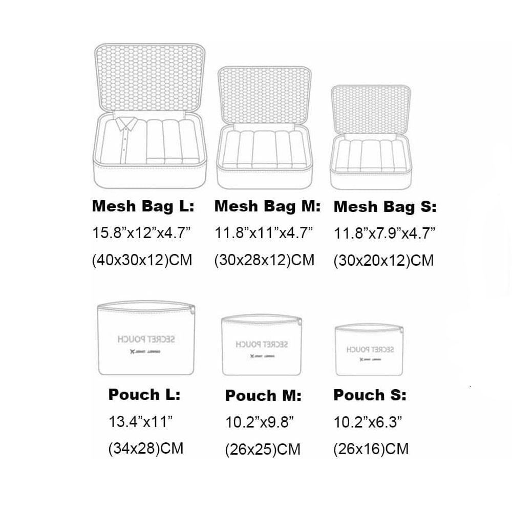 6pcs Travel Organizer Bag Collection Designed for Clothes Tidy Organizer Wardrobe Suitcase Pouch Travel Organizer Bag Case Shoes Packing Cube Bag
