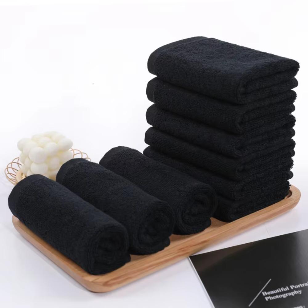 Black Bath Towel Cotton Household Towel Daily Necessities Adult Kids Towel  Fitness