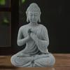 Grey Oriental Stone Carving Ornament Courtyard Sandstone Figurine  Indoor Study Shelf Decoration