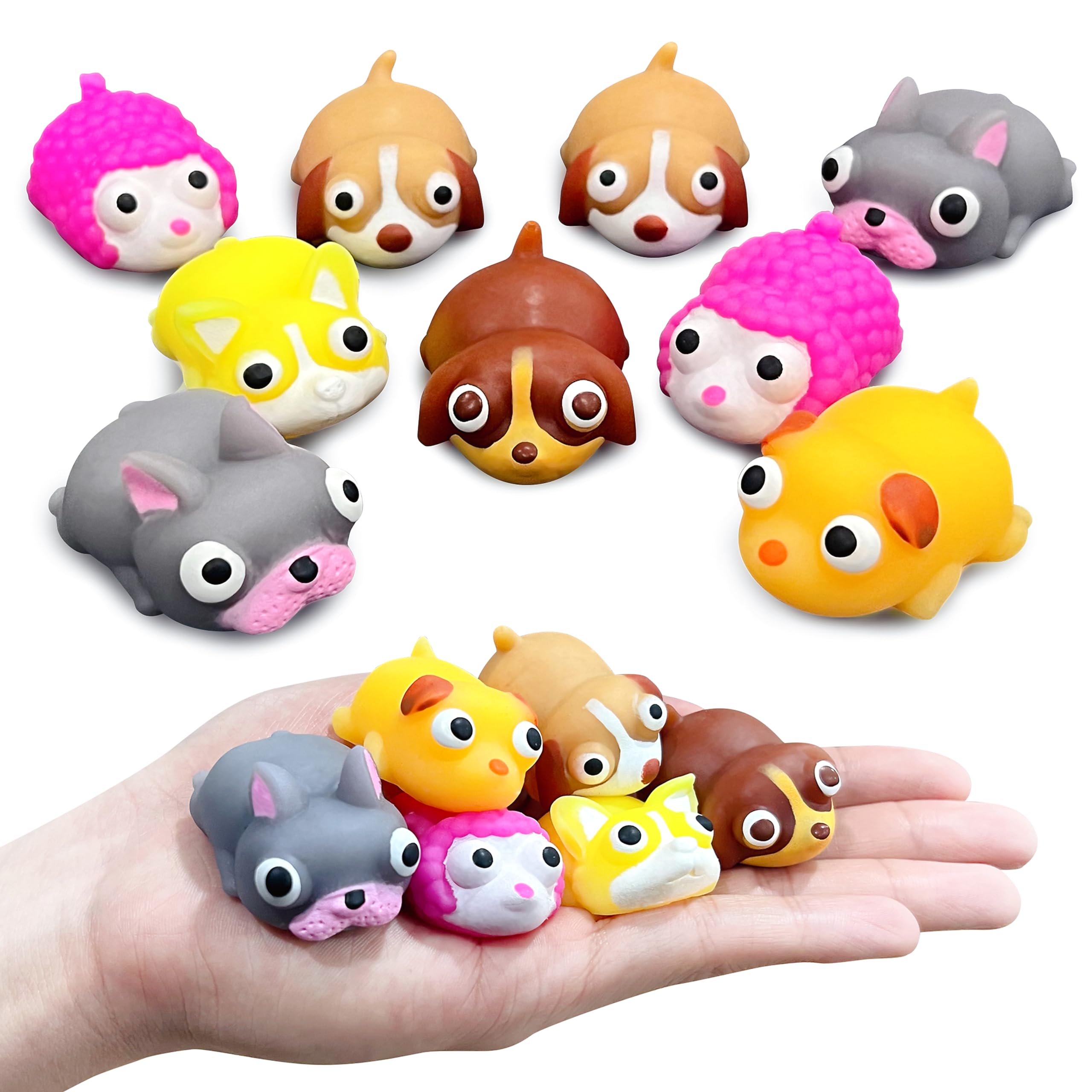 

Cartoon Puppy Dog Mochi Squishy Toys Soft Sensory Stress Relief Fidgets Toys Anti-Stress Animal Novelty Toy Party Favors Gift (As shown-32179)-