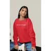 Womens Oversized Long Sleeve Hoodless Sweatshirt With Letter Print Fleece-Lined Round Neck Streetwear Style