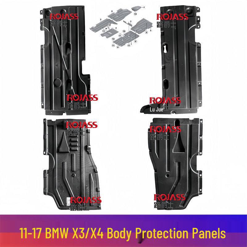 

BMW X3 X4 Side Body and Fuel Tank Guard Plates - Underbody and Chassis Protection Rear Left, Domestic Plastic