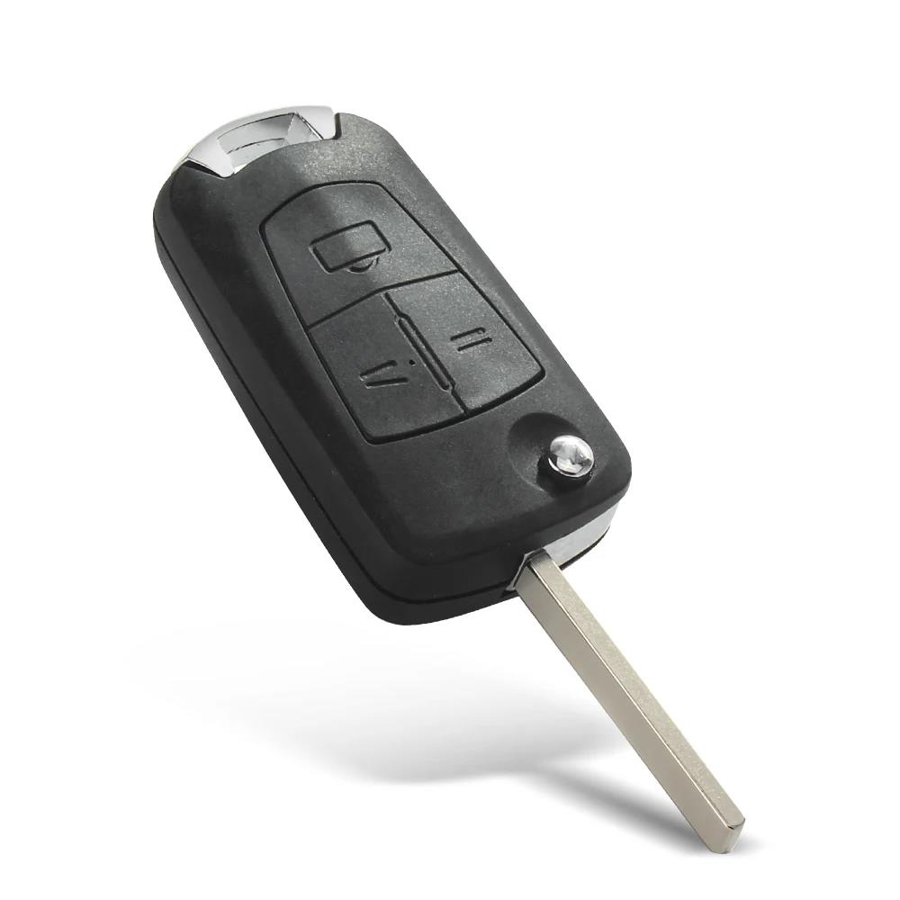KEYYOU Remote Modified Flip Folding Car Key Shell For Opel VAUXHALL Vectra Astra Zafira 3 Buttons HU100 HU46 Blade Fob Case