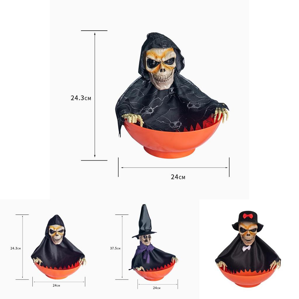 Halloween Candy Bowl Dish Motion Ghost Fruit Bowls Eyes Glow And Creepy Sound