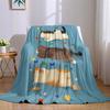 Chonky Cats Lying Flannel Blanket Warm Soft Halloween Christmas Couch Warm Cozy Decorative Decor Gift for All Season