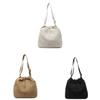 Soft Nylon Vertical Shape Shoulder Bag With Flap Closure For Daily Outings