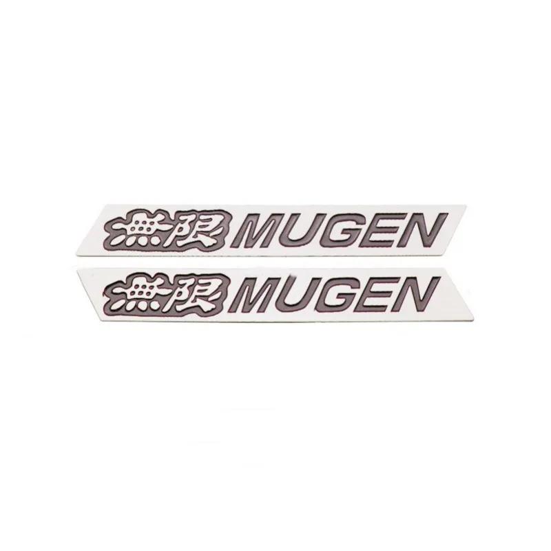 1Pairs Metal Mugen Logo Fender Trunk Car Emblem Decal Stickers Badge For Honda CRV Accord 7 Civic 4d 5d FIT JDM Jazz Accessories