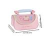 Sweetheart Plaid Bowknot Pencil Case Multi-Pocket Organizer Contrast Color Big Storage Pouch with Handheld