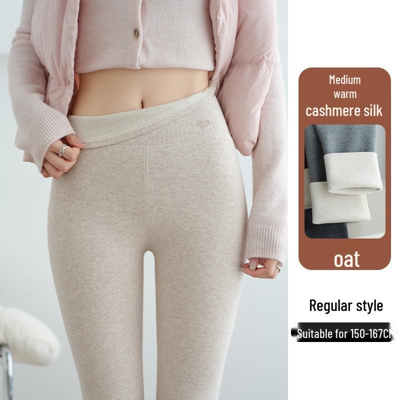 Korean Style High Waist Velvet Base Layer Pants for Women - Winter Slimming, Comfortable, Stretchy, and Non-Bulky.