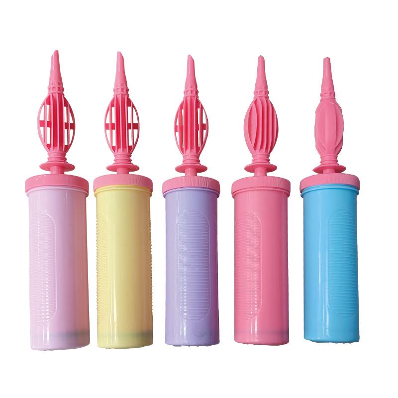Macaron Multi-Color Hand Pump: Two-Way, Flat Mouth, Labor-Saving for Balloons