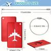 Aluminum Luggage Tag Anti-theft Steel Ring Durable ID Marker for Travel Suitcase Duffel Bag Backpack