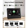 VEVOR 7-in-1 Wi-Fi Weather Station, 177.8 Mm TFT Display, Wireless Solar Powered Outdoor Sensor, Rain Gauge, Indoor Outdoor for Weather Forecast