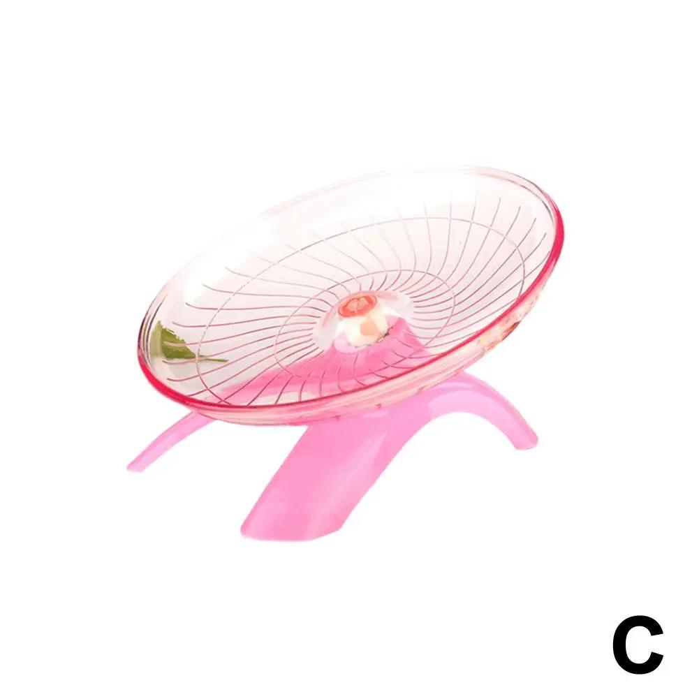 Hamster Silent Running Wheel Small Pet Flying Saucer Exercise Wheel Non-slip Jogging For Hedgehog Parrot Cage Accessories F1Q4