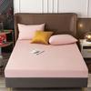 Levivel Elastic Velvet Bed Cover Bed Sheets Set Padded Mattress Cover Soft Queen King Solid Color 150 /160x200 For