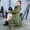 Women Fashion Down Coat Winter Warm Long Down Parka Puffer Jacket with Faux Fur Hooded Outerwea