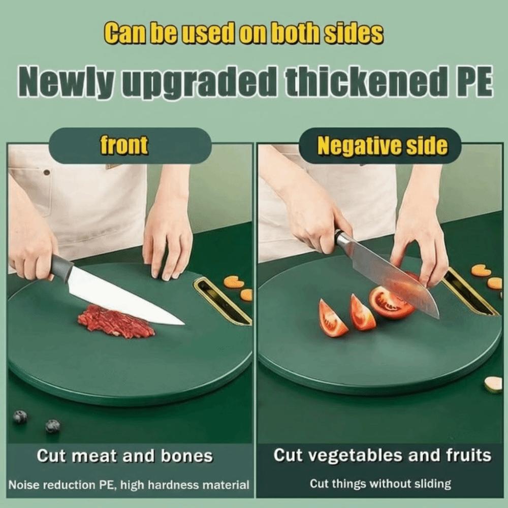 Antibacterial Plastic Cutting Board BPA-Free Non Slip Round Chopping Board Anti-mildew Food Grade Vegetable Cutting Board