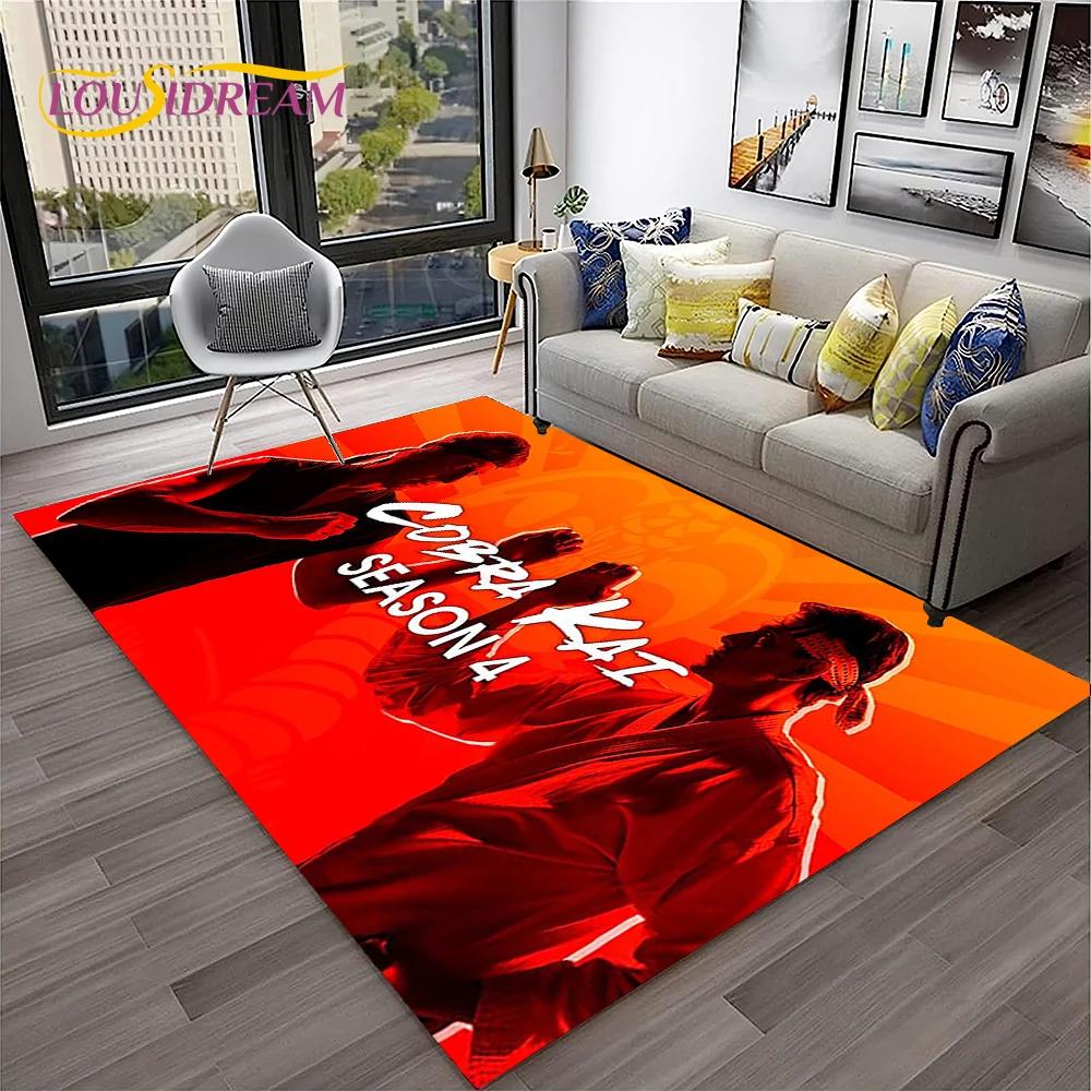 3D Cobra Kai Amanda TV Karate HD-Teppich für Zuhause, Wohnzimmer, Schlafzimmer, Sofa, Fußmatte, Dekor, Kinderspielbereich, Teppich, rutschfeste Bodenmatte