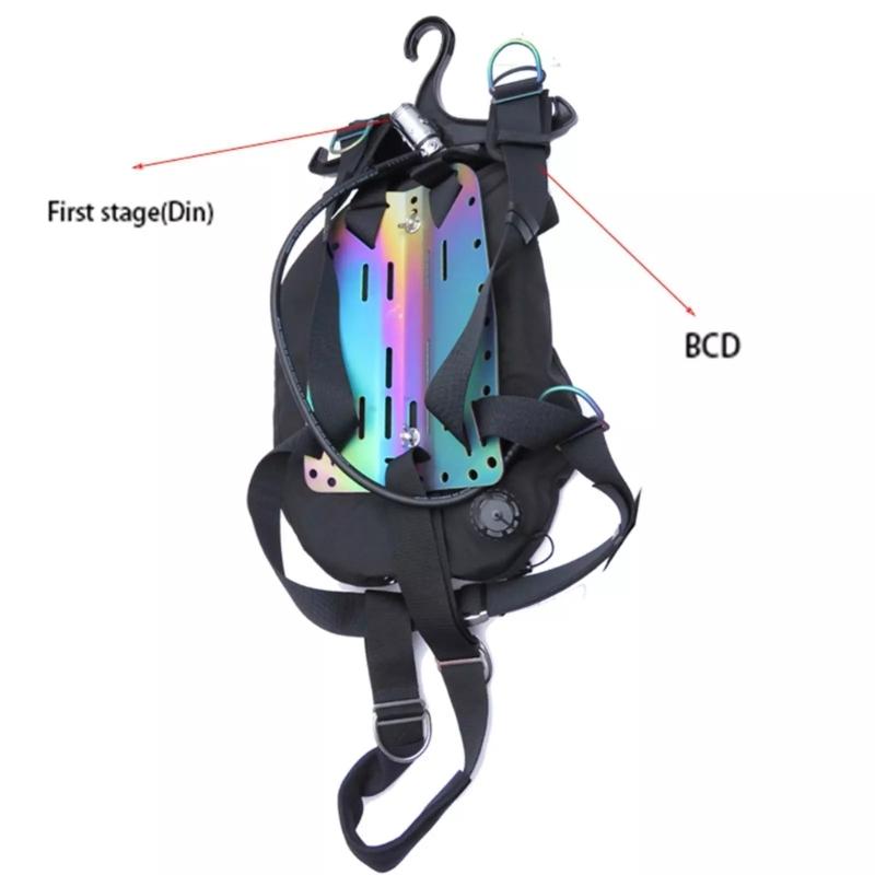 Scubas Diving BCD Hanger With Din Thread Wetsuit Drysuit Coat Hanger AntiSlip BCD Regulator Hanger Scubas Diving Accessory