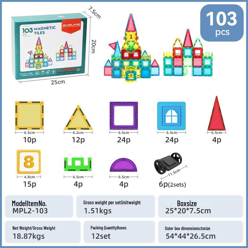 3C Certified Magnetic Transparent Window Puzzle Toy for Kids' Educational Development