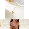 Summer Fashion Heart And Butterfly Bow Necklace In Gold Tone Stainless Steel For Women
