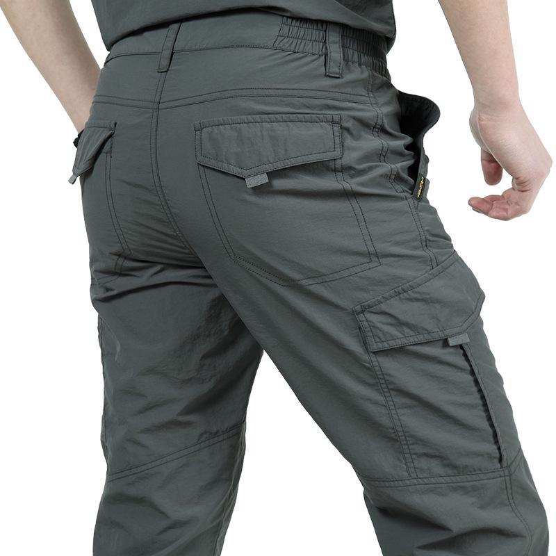 Herren Quick-Dry Leichte Outdoor Wanderhose mit Mehreren Taschen 3XL