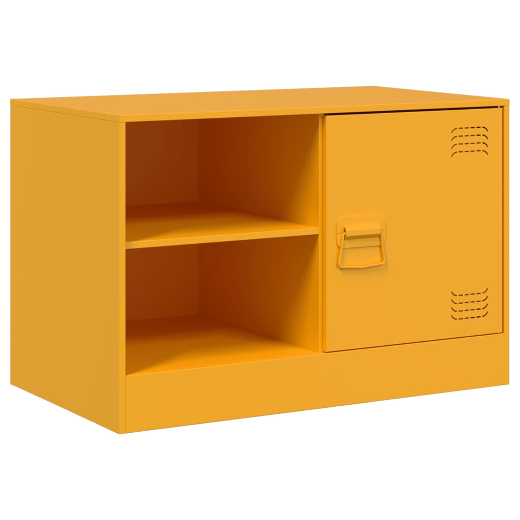 TV Cabinets (2 Pcs) Mustard Yellow 67 X 39 X 44 Cm Steel