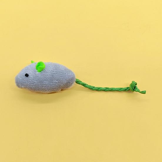 Plush Mouse Cat Toy Soft Stuffed Mouse Toy with Rope Tail Prefilled Catnip Mouse Toy for Indoor Cats Play Hunting And Exercise