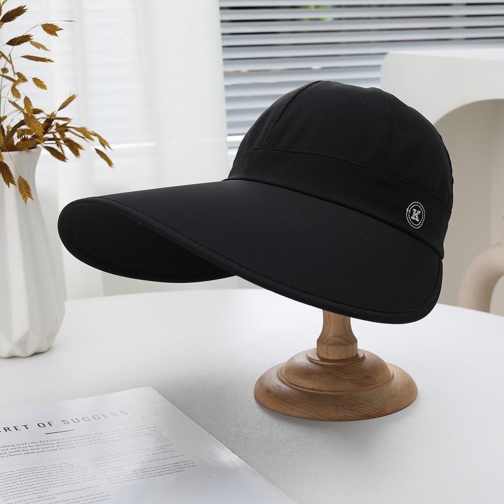 Zama Tail Fisherman Sun Protection Hat Women'S Summer Plus Brim Empty Top Casual Sun Hat Vinyl Sun Hat