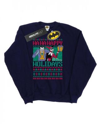 Erkek Joker Ve Harley Quinn Ha Ha Mutlu Tatiller Sweatshirt