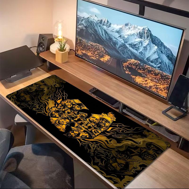 Wu Tang Clan Artwork Large Size Mouse Pad Large Gaming Table Cushion Nonslip Laptop Tablet Big Mousepad Xxl Mat Mini Pc Playmat With Lock Edge